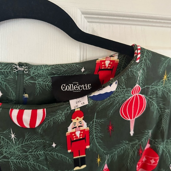 Collectif Suzanne 50s Retro Christmas Dress Size UK 18 2Xl - Picture 7 of 8